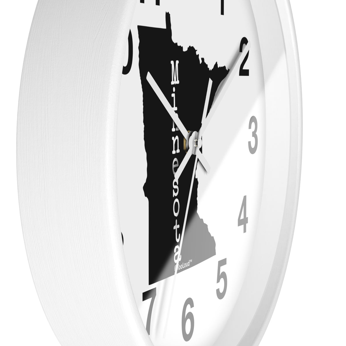 Minnesota – United States Shape 10" Round Wall Clock with Numbers by TOOLOUD