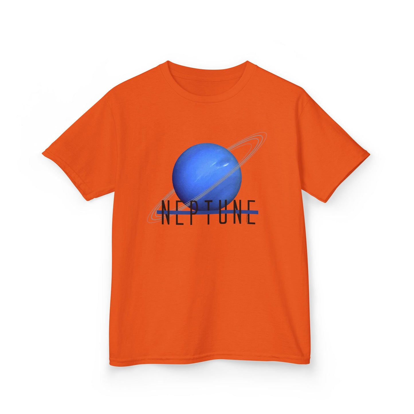 Planet Neptune Text Children's T-Shirt by TOOLOUD