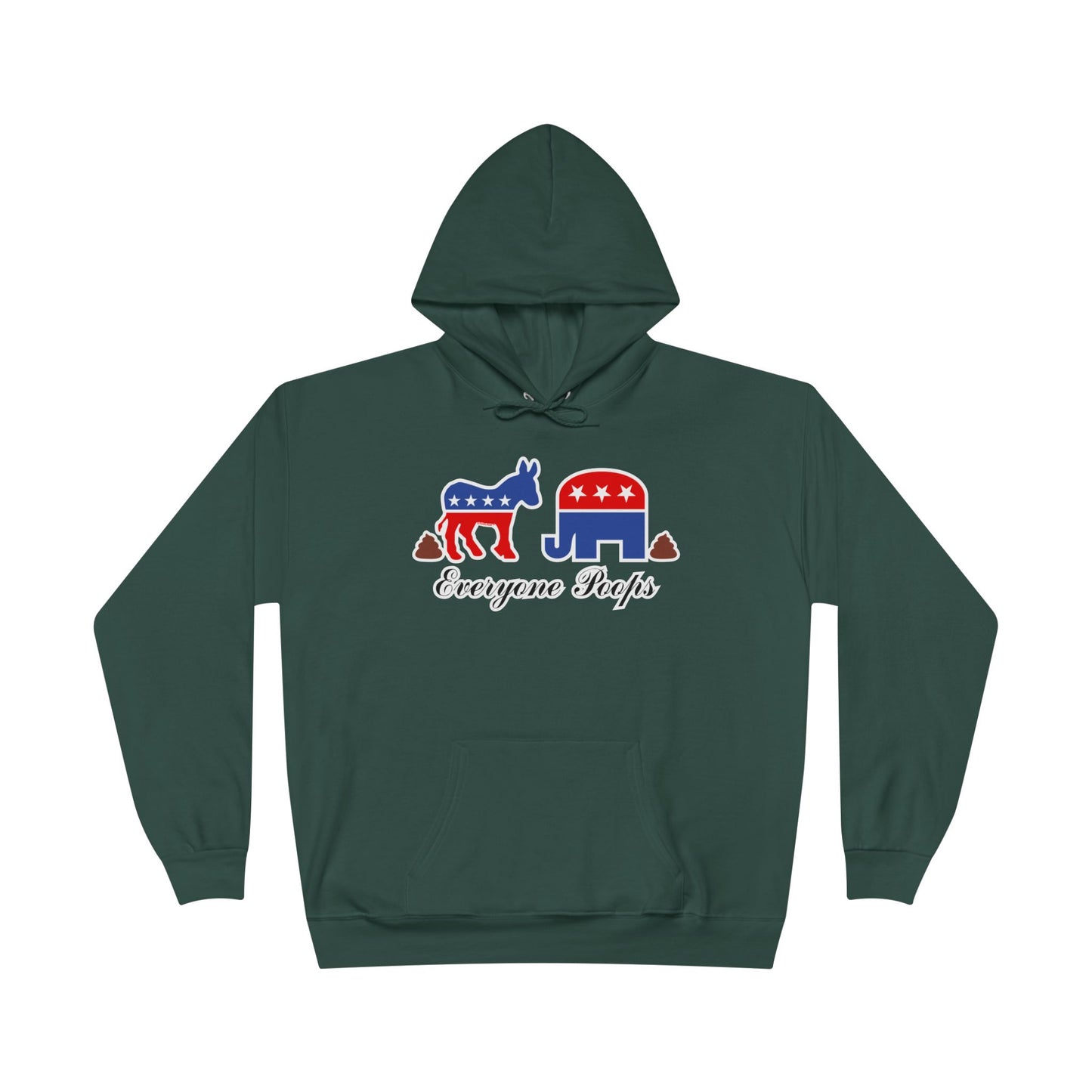Everyone Poops Donkey Elephant Dark Hoodie Sweatshirt by TOOLOUD™