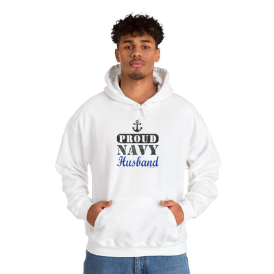 TooLoud Proud Navy Husband Hoodie Sweatshirt