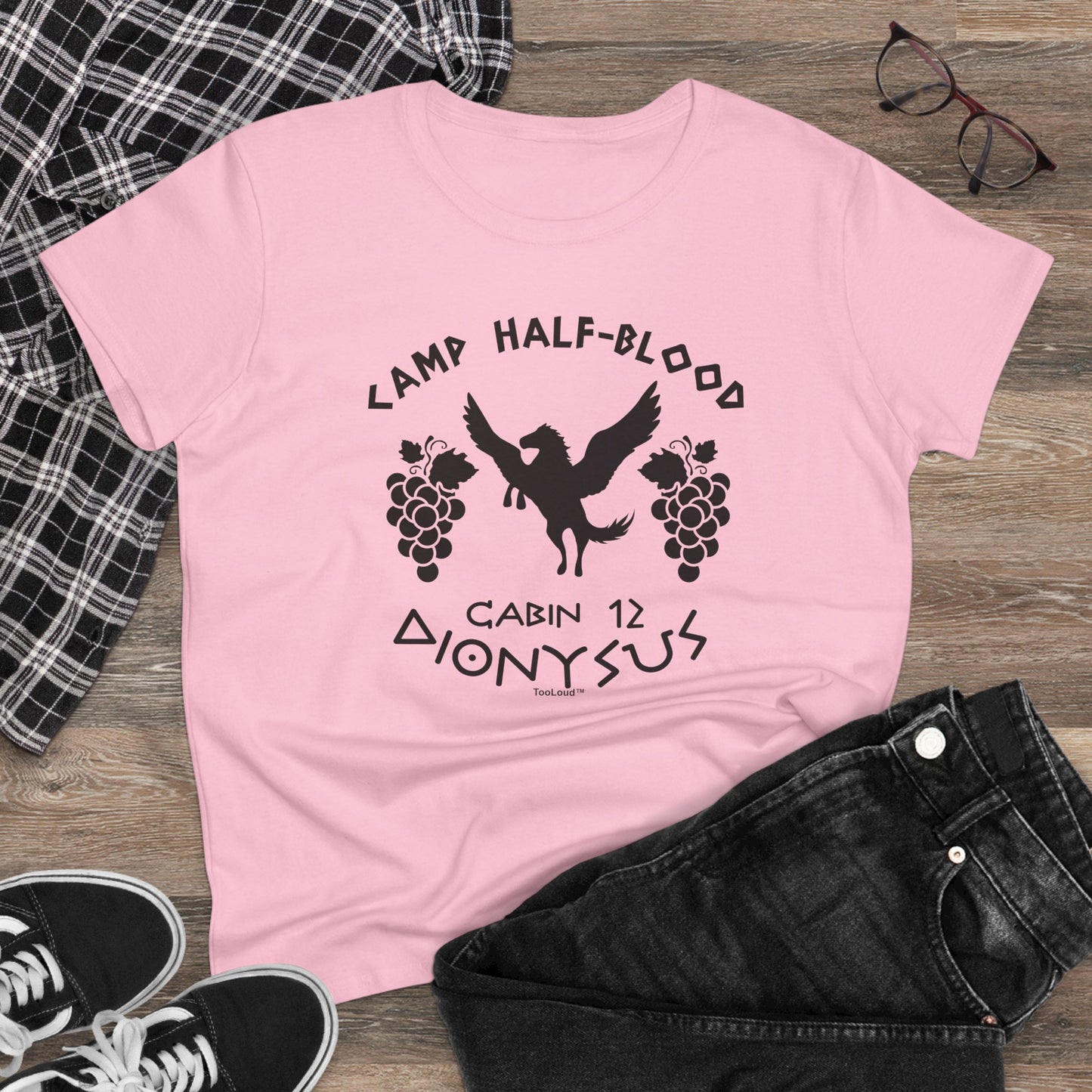 Camp Half Blood Cabin 12 Dionysus Womens T-Shirt by TOOLOUD