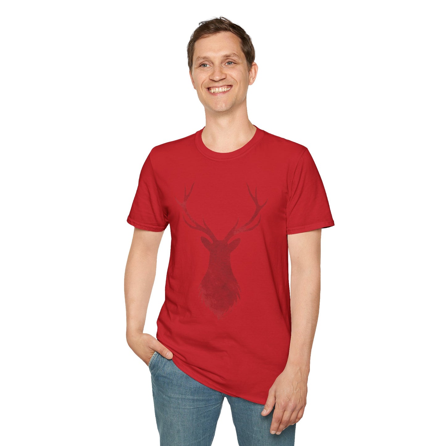 TOOLOUD Majestic Stag Distressed - Premium Adult T-Shirt for the Modern Individual