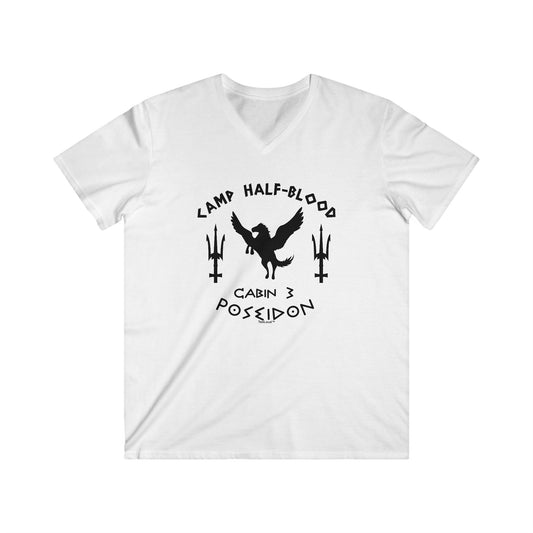 Camp Half-Blood Poseidon Cabin 3 Men's V-Neck Tee - Perfect for Fans of Mythology and Adventure