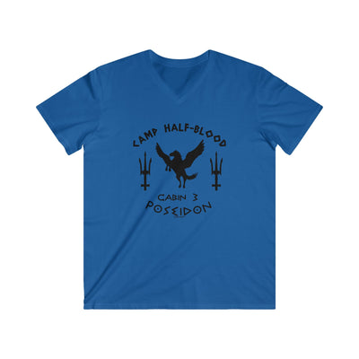 Camp Half-Blood Poseidon Cabin 3 Men's V-Neck Tee - Perfect for Fans of Mythology and Adventure