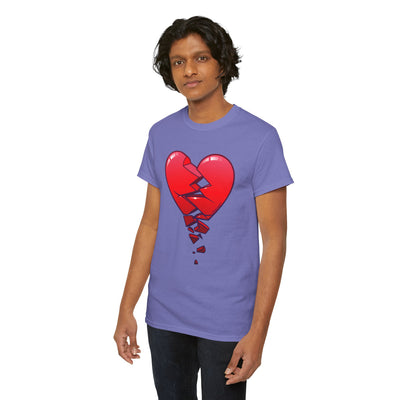 Crumbling Broken Heart Adult Unisex T-Shirt Tee