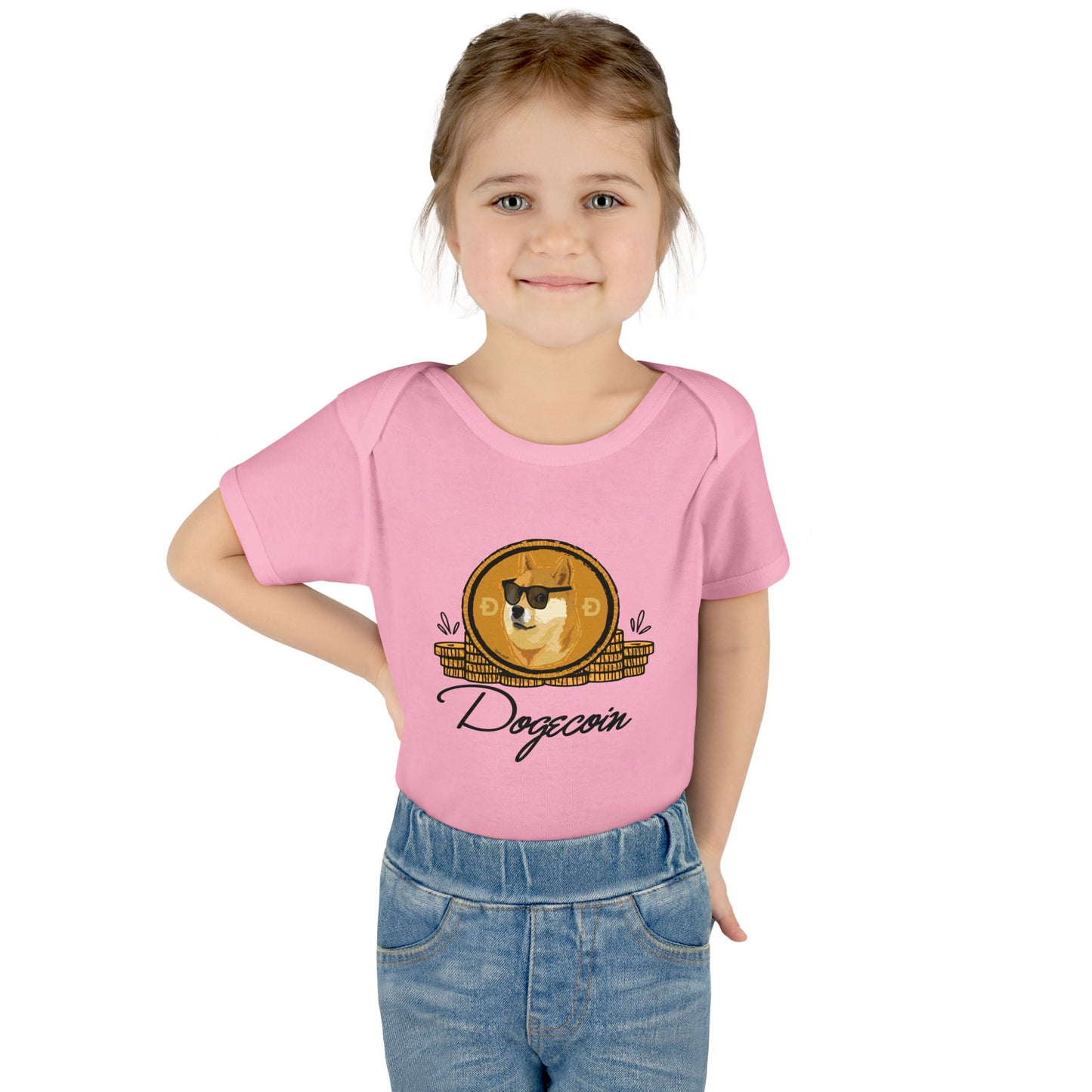 Doge Coins Baby Romper Bodysuit by TOOLOUD