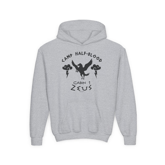 Camp Half Blood Cabin 1 Zeus Youth Children's Hoodie by TOOLOUD