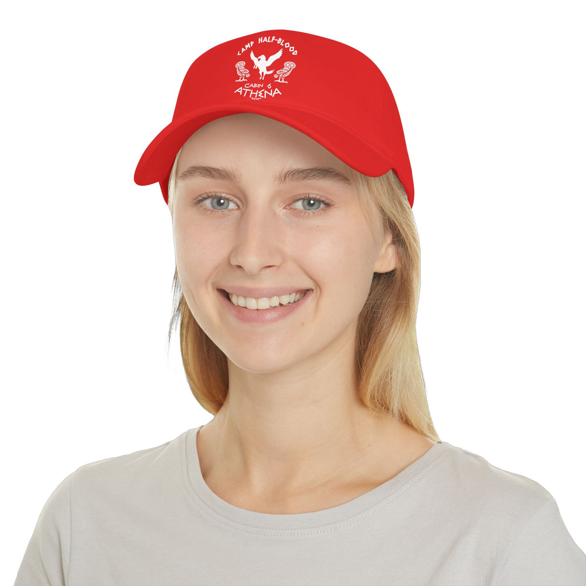 Camp Half-Blood Cabin 6 Athena Adult Dark Baseball Cap Hat by TOOLOUD