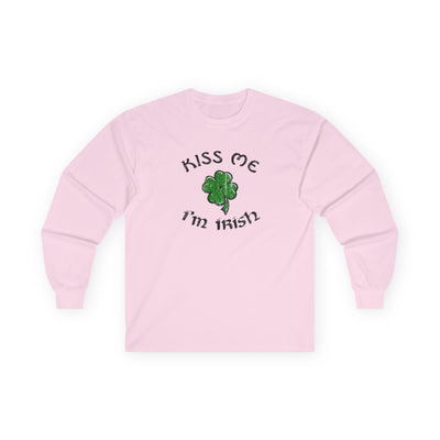 Kiss Me I'm Irish Unisex Long Sleeve Shirt by TOOLOUD