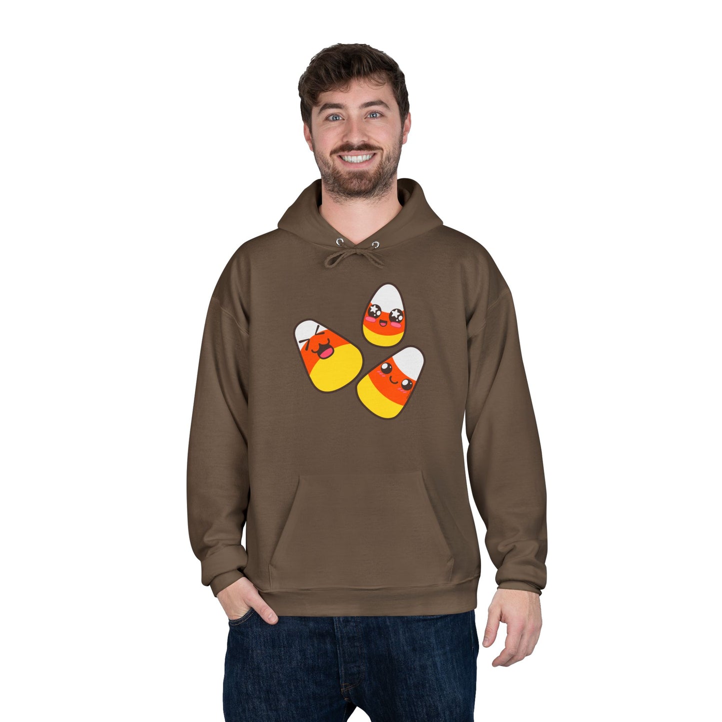 Cute Candy Corn Family Halloween Adult Hoodie Sweatshirt by TOOLOUD