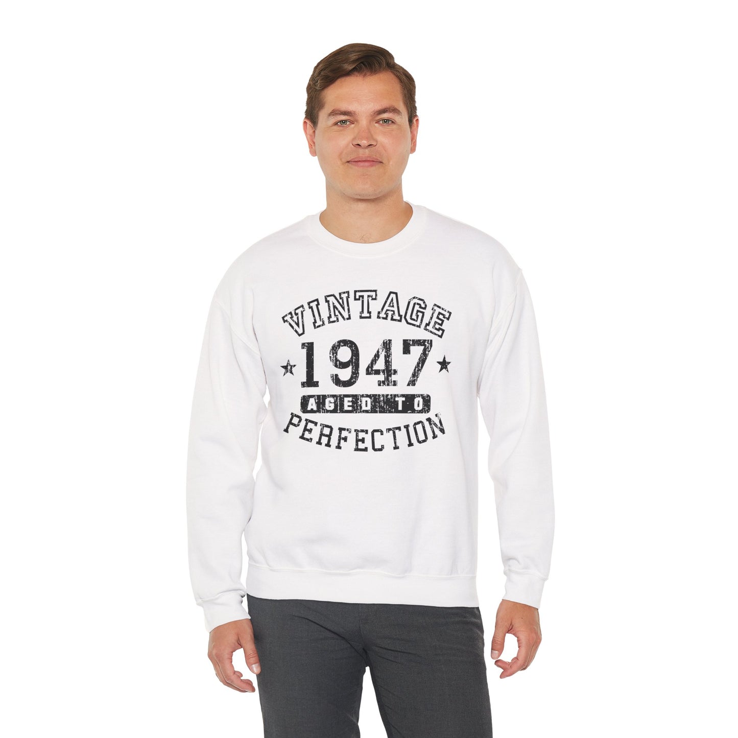 1947 - Vintage Birth Year Sweatshirt Adults Unisex by TOOLOUD