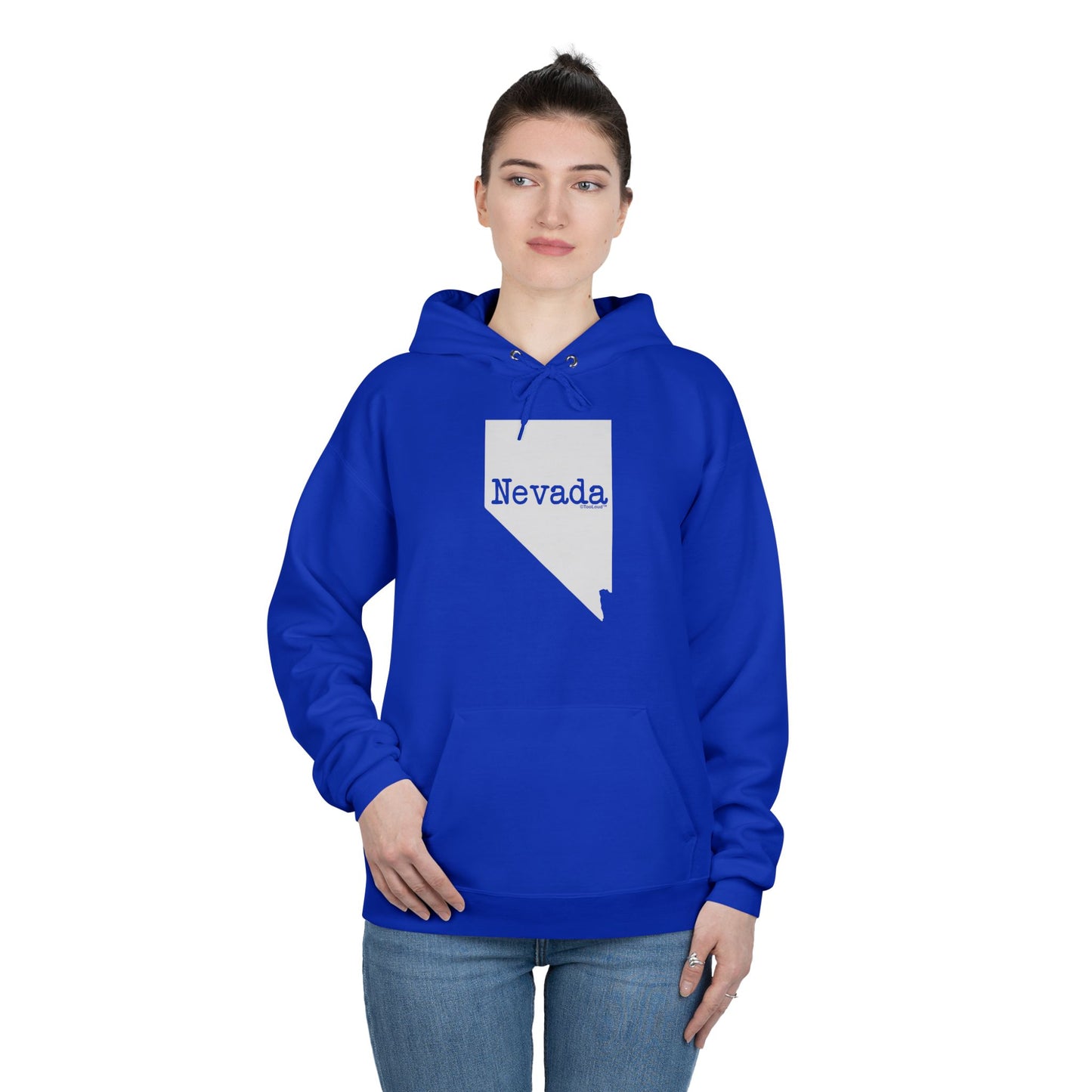 Nevada – United States Shape Dark Pullover Hoodie Sweatshirt by TOOLOUD