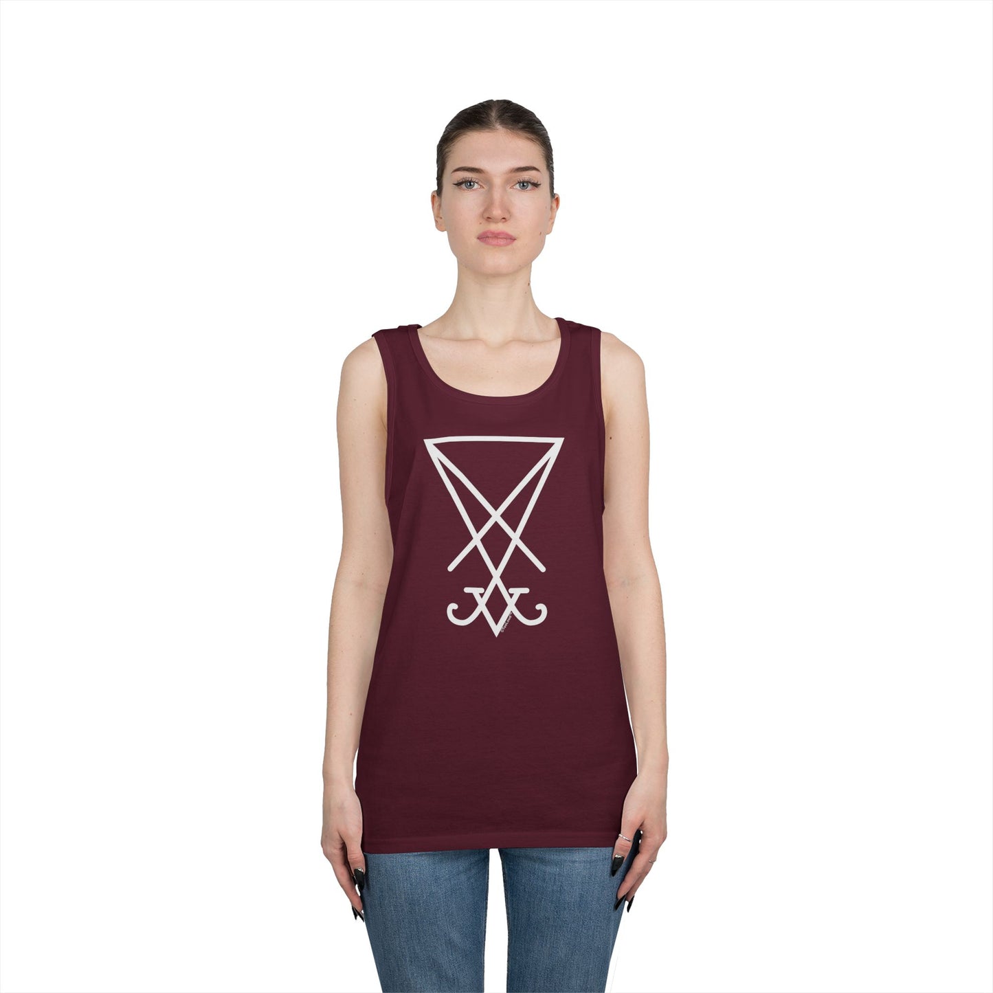 Sigil of Lucifer – Seal of Satan Dark Adult Loose Tank Top by TOOLOUD