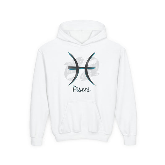 Pisces Symbol Youth Unisex Children's Hoodie by TOOLOUD