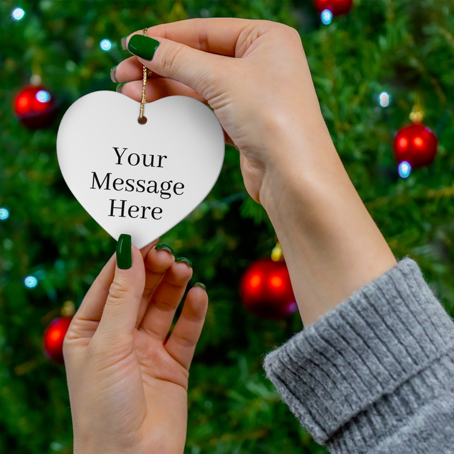 Personalized Ceramic Ornament for that Special Touch Available 4 Shapes