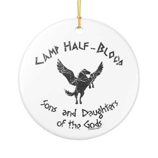 Camp Half-Blood Sons and Daughters Circular Ceramic Flat Christmas Ornament by TOOLOUD