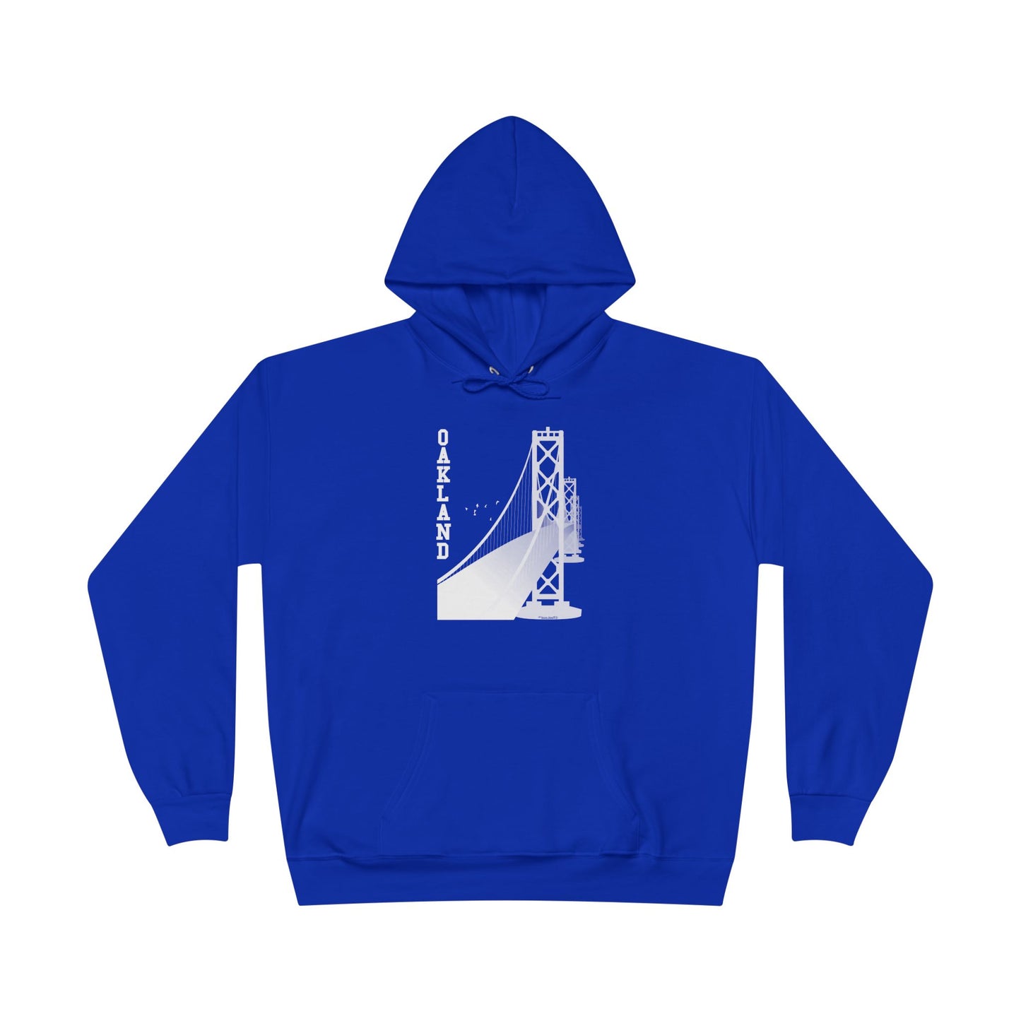 Oakland Text Bay Bridge Dark Pullover Hoodie Sweatshirt by TOOLOUD