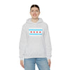 TOOLOUD Distressed Chicago Flag Design Unisex Hoodie Sweatshirt