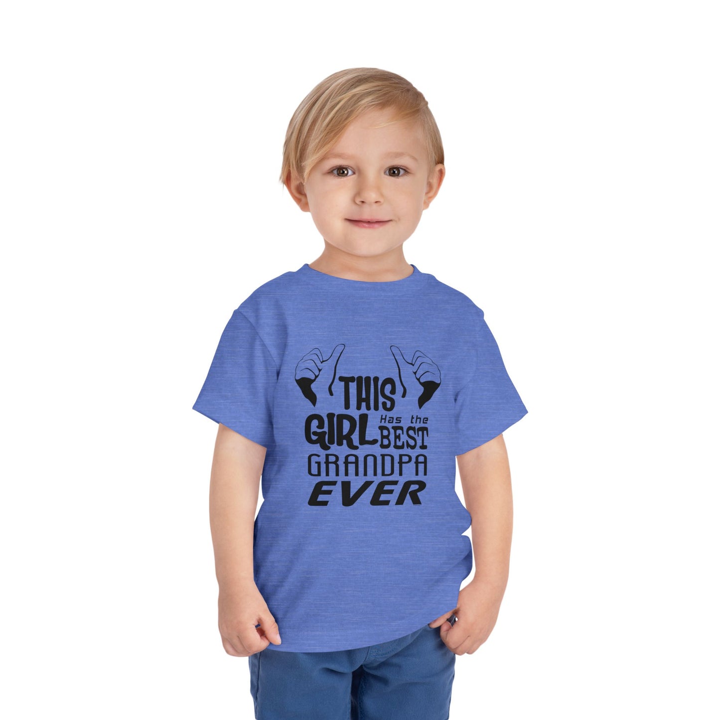 This Girl Has The Best Grandpa Ever Toddler T-Shirt by TOOLOUD