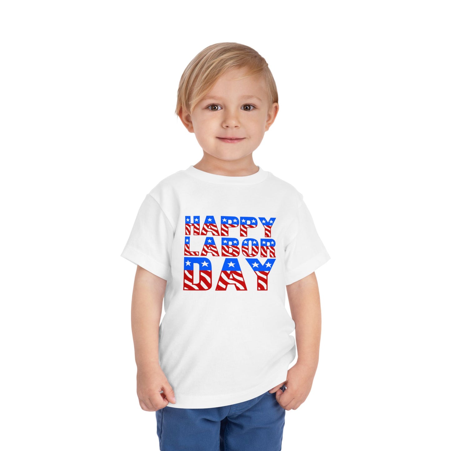 Happy Labor Day ColorText Toddler T-Shirt by TOOLOUD