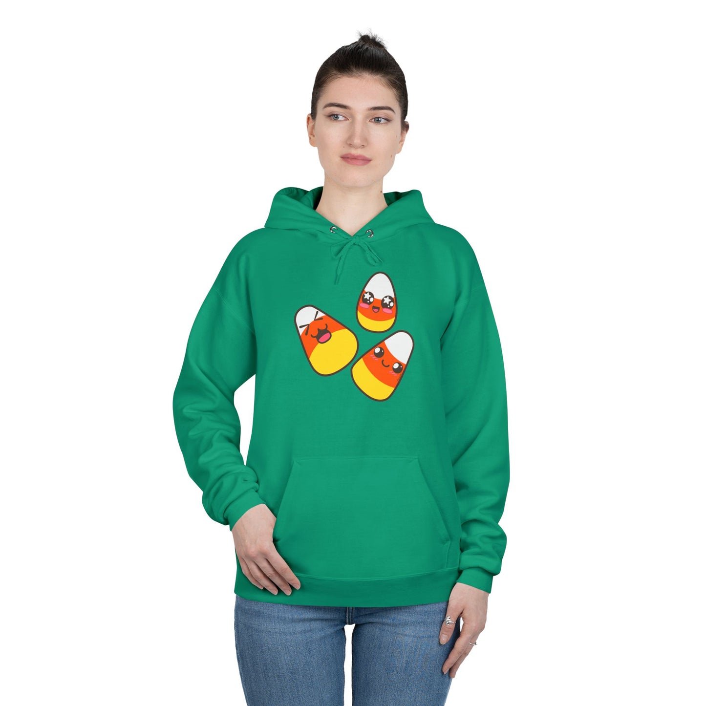 Cute Candy Corn Family Halloween Adult Hoodie Sweatshirt by TOOLOUD