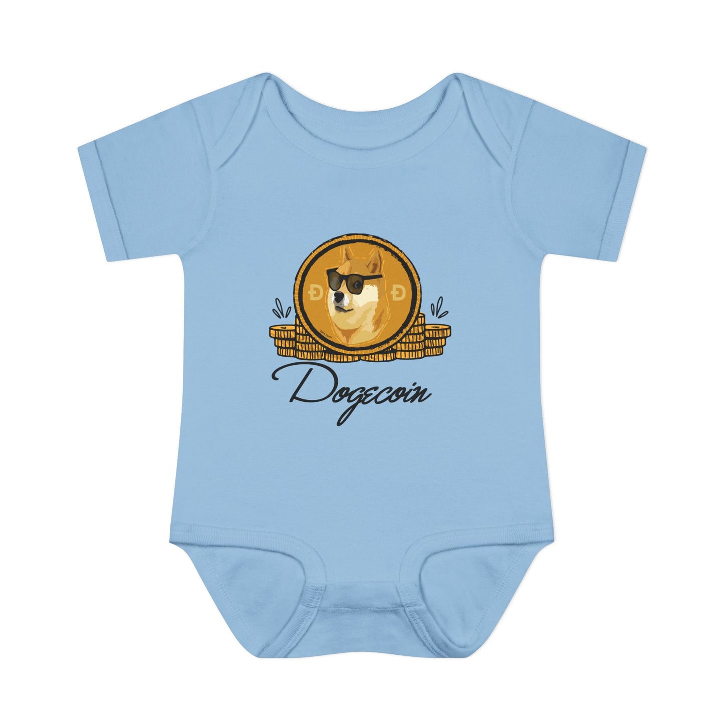 Doge Coins Baby Romper Bodysuit by TOOLOUD