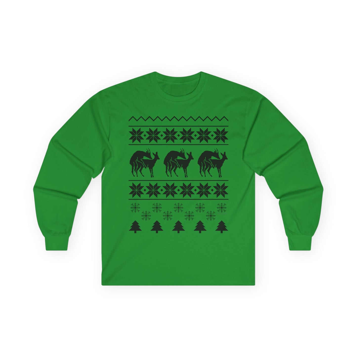 Humping Reindeer - Ugly Christmas Sweater Naughty Deer Adult Unisex Long Sleeve Shirt by TOOLOUD