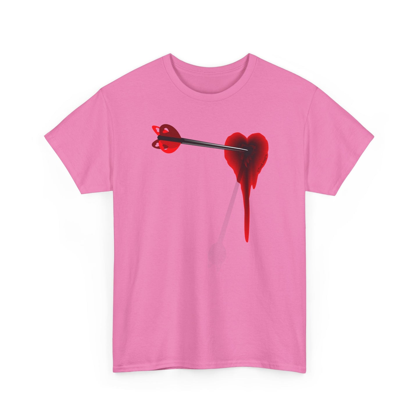 Cupid's Arrow – Heart Shot Wound Design Adult Unisex T-Shirt by TOOLOUD