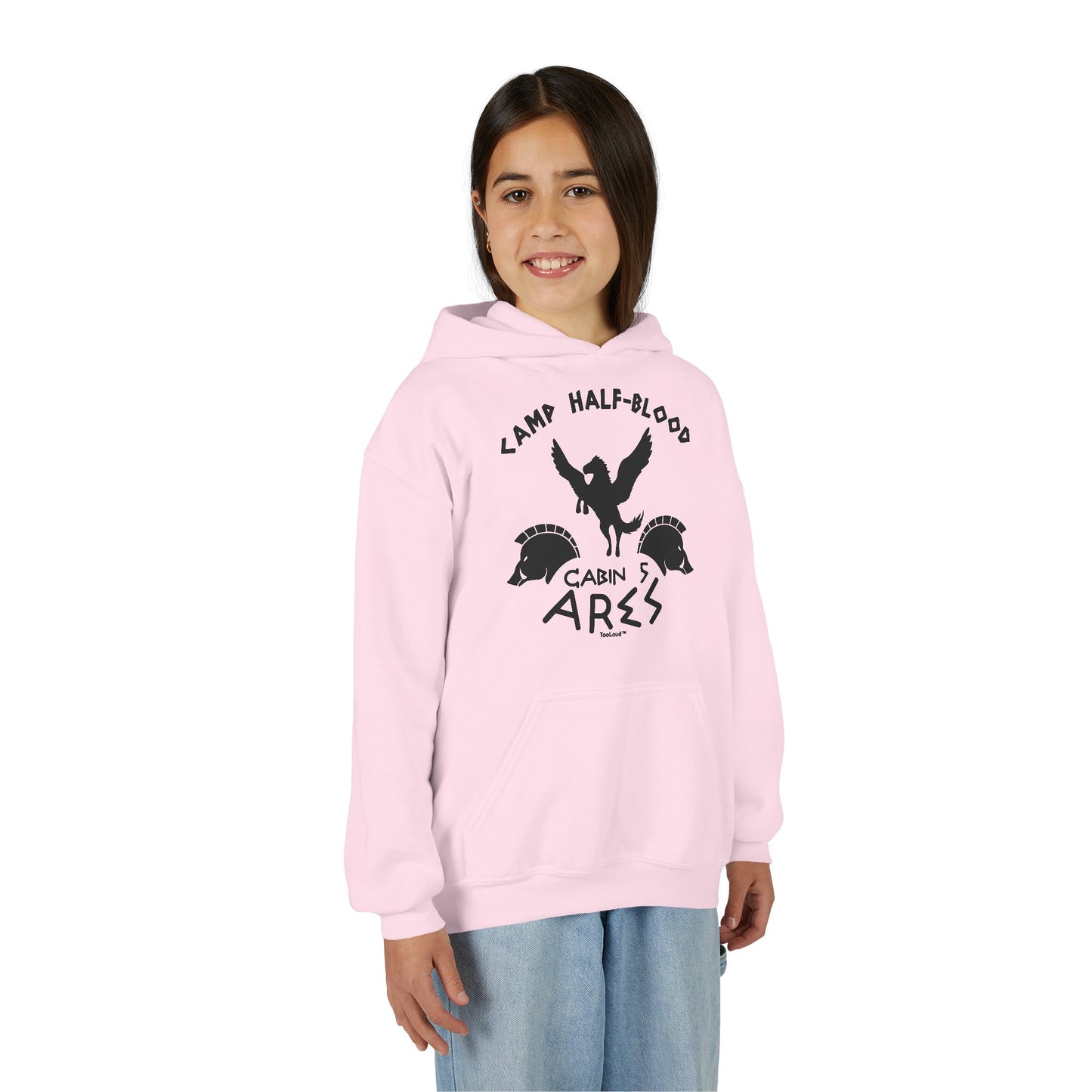 Camp Half Blood Cabin 5 Ares Youth Children’s Hoodie by TOOLOUD