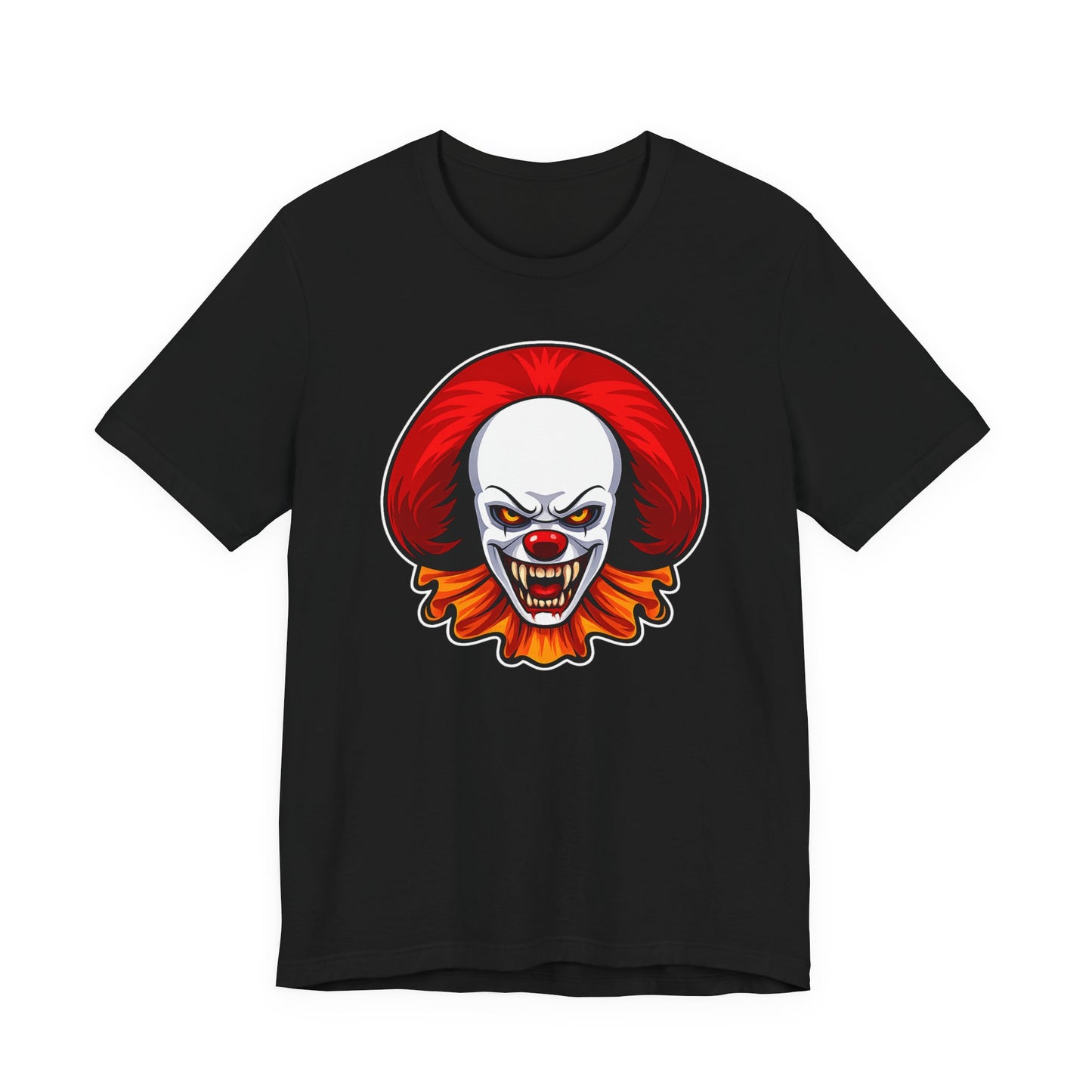 Sinister Clown with Scary Eyes Adult T-shirt by TOOLOUD