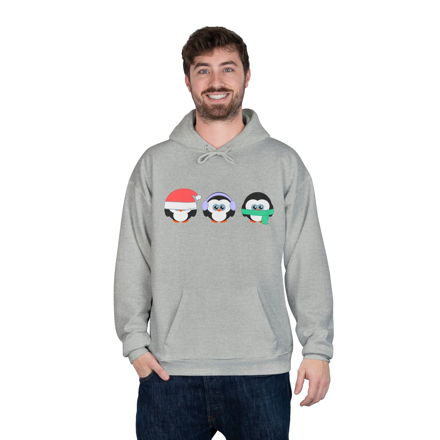 Christmas Penguins See No Evil Hear No Evil Speak No Evil Pullover Hoodie Sweatshirt by TOOLOUD