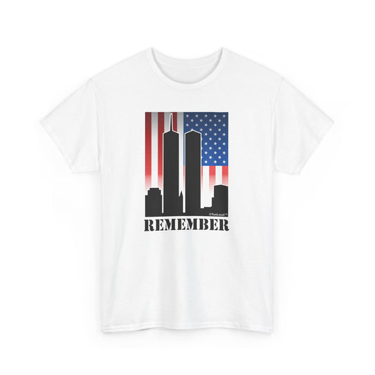Twin Towers Remember Adult Commemorative T-Shirt "Tribute Collection" by TOOLOUD