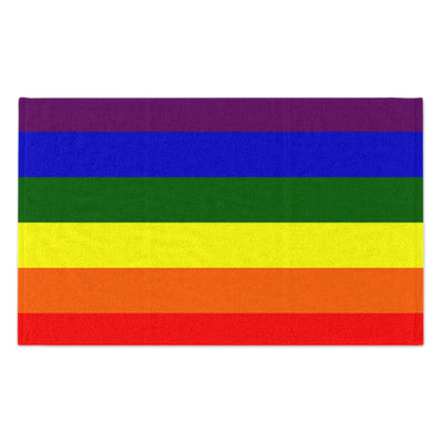 Rainbow Vertical Gay Pride Flag Micro Terry Sport Towel 11 x8  All Over Print