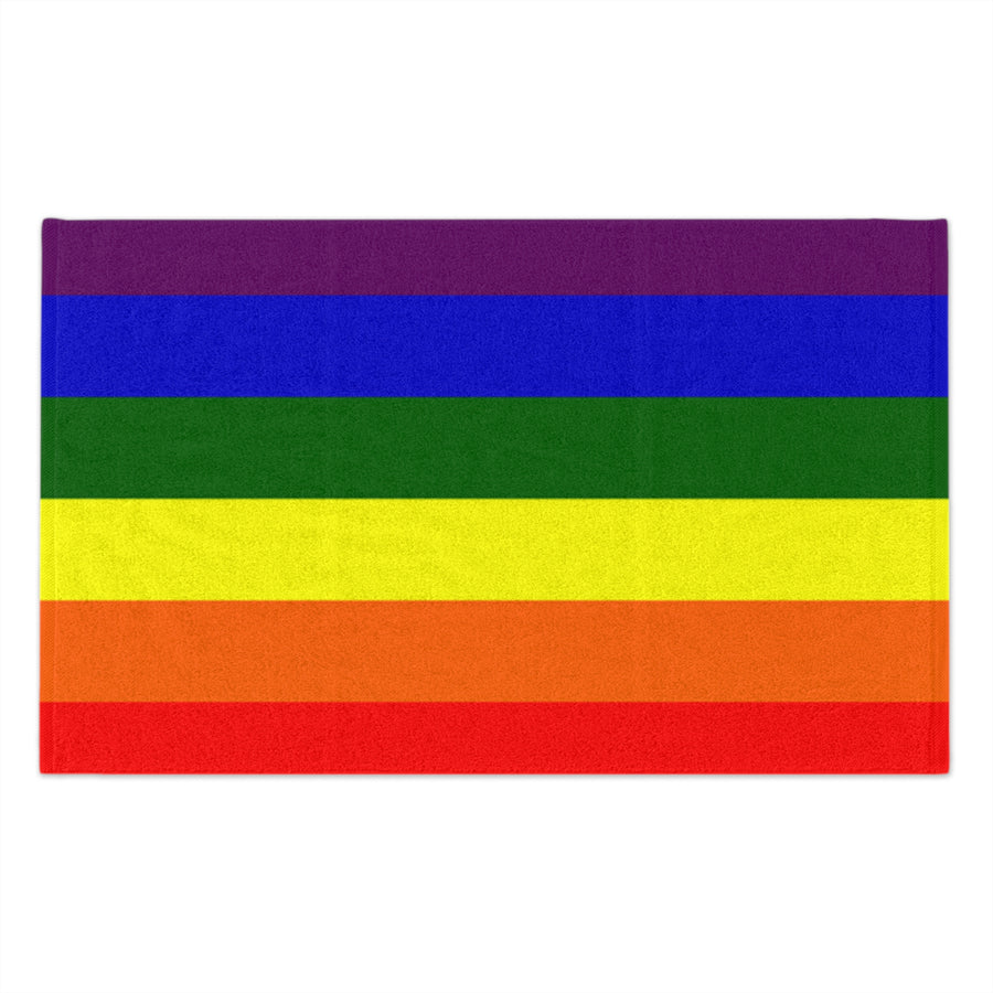 Rainbow Vertical Gay Pride Flag Micro Terry Sport Towel 11 x8  All Over Print