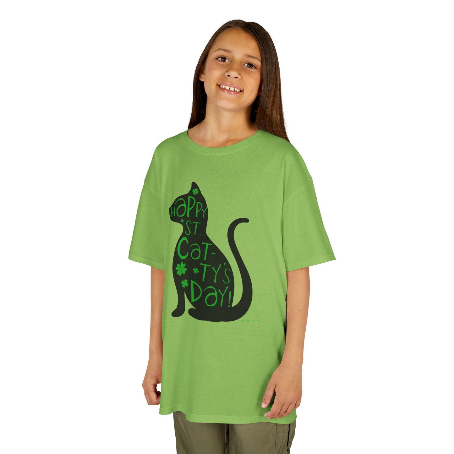 Happy St. Catty's Day - St. Patrick's Day Cat Children's T-Shirt by TOOLOUD