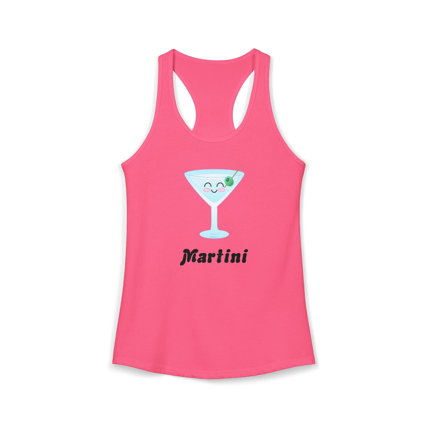Cute Martini Text Women’s Racerback Tank Top by TOOLOUD