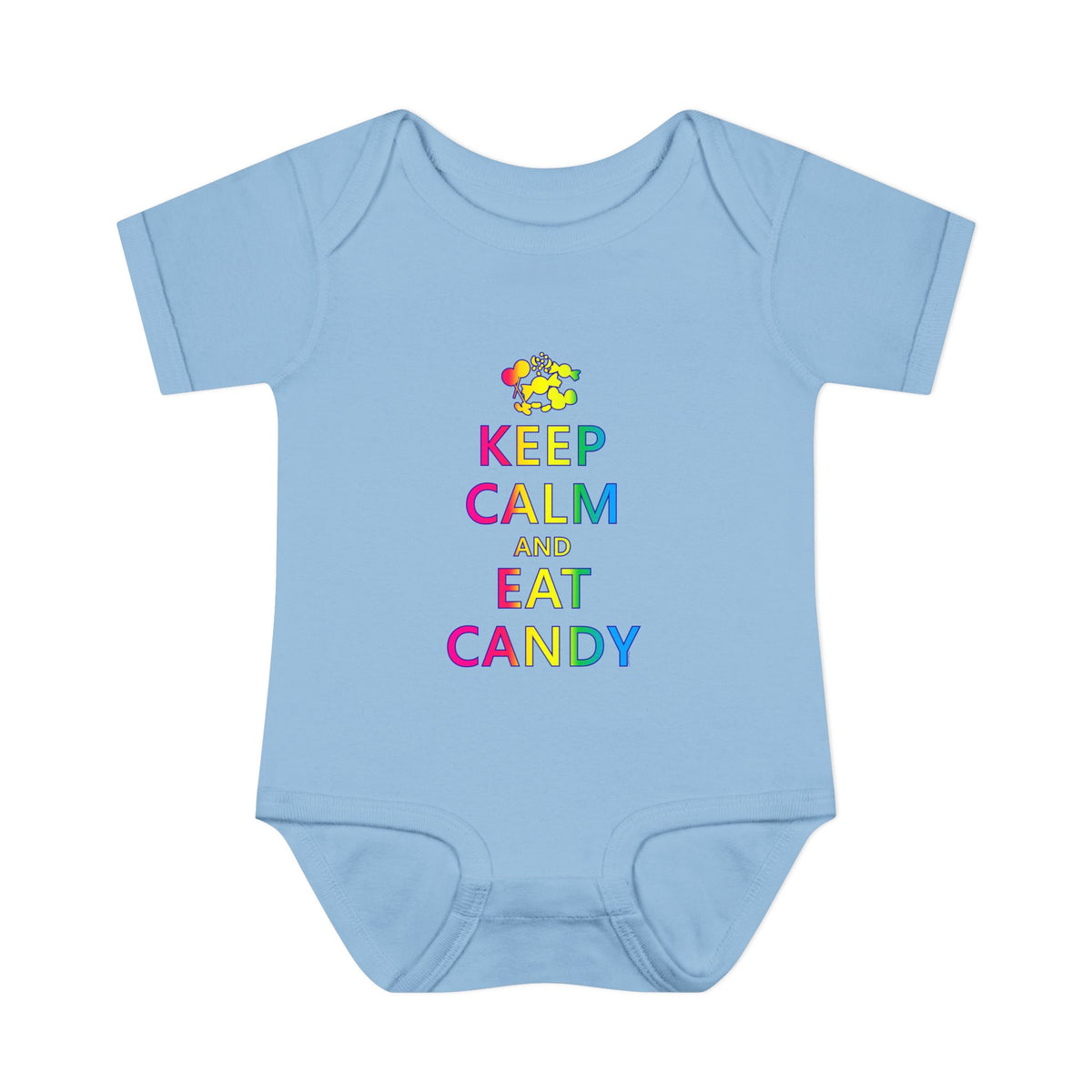 Keep Calm and Eat Candy Infant One Piece Bodysuit by TOOLOUD