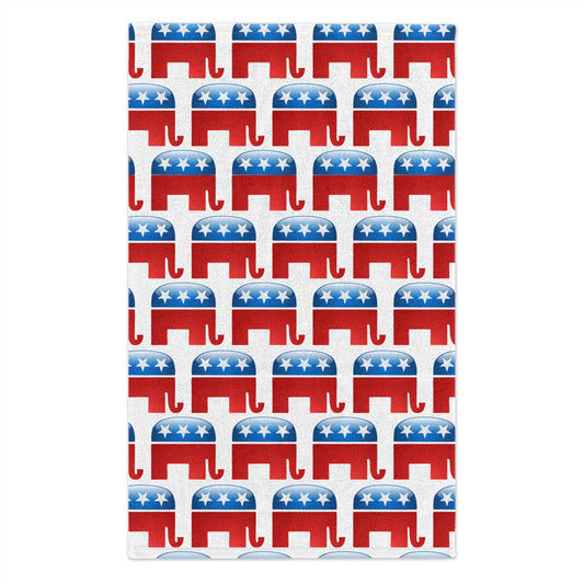 Republican Symbol All Over 11" x 18" Dish Fingertip Towel All Over Print by TOOLOUD