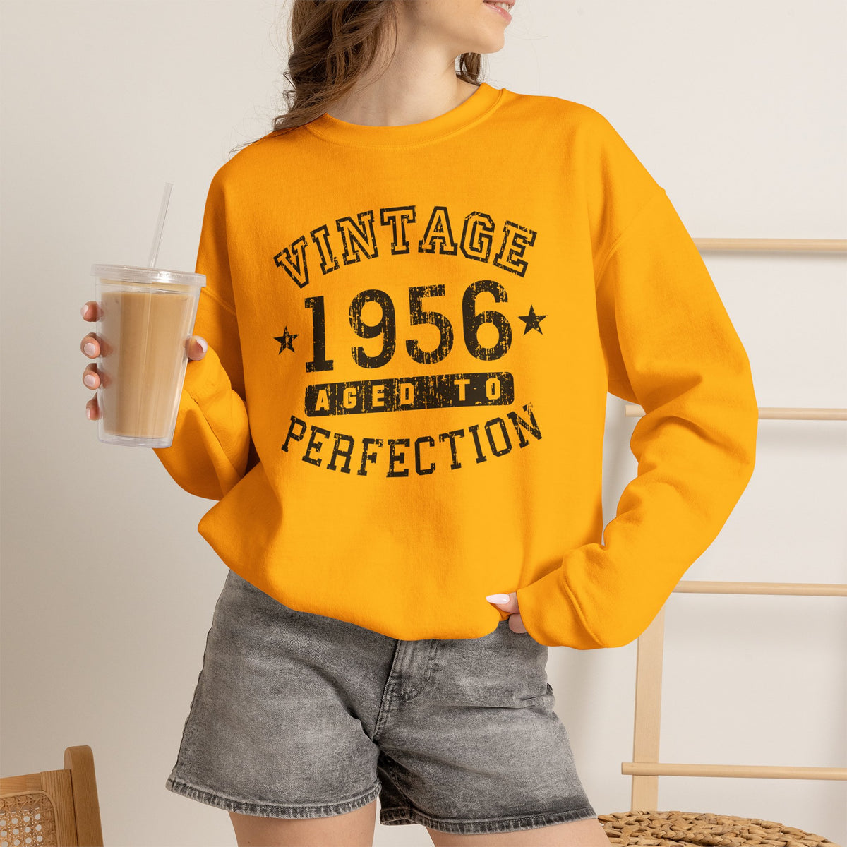 1956 – Vintage Birth Year Adult Sweatshirt by TOOLOUD