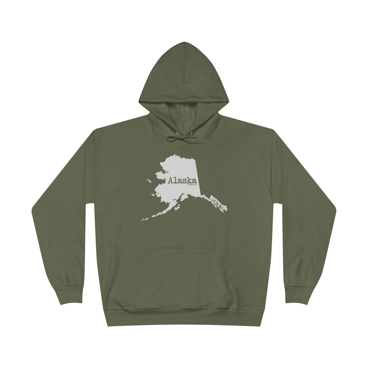 Alaska – United States Shape Dark Hoodie Sweatshirt by TOOLOUD