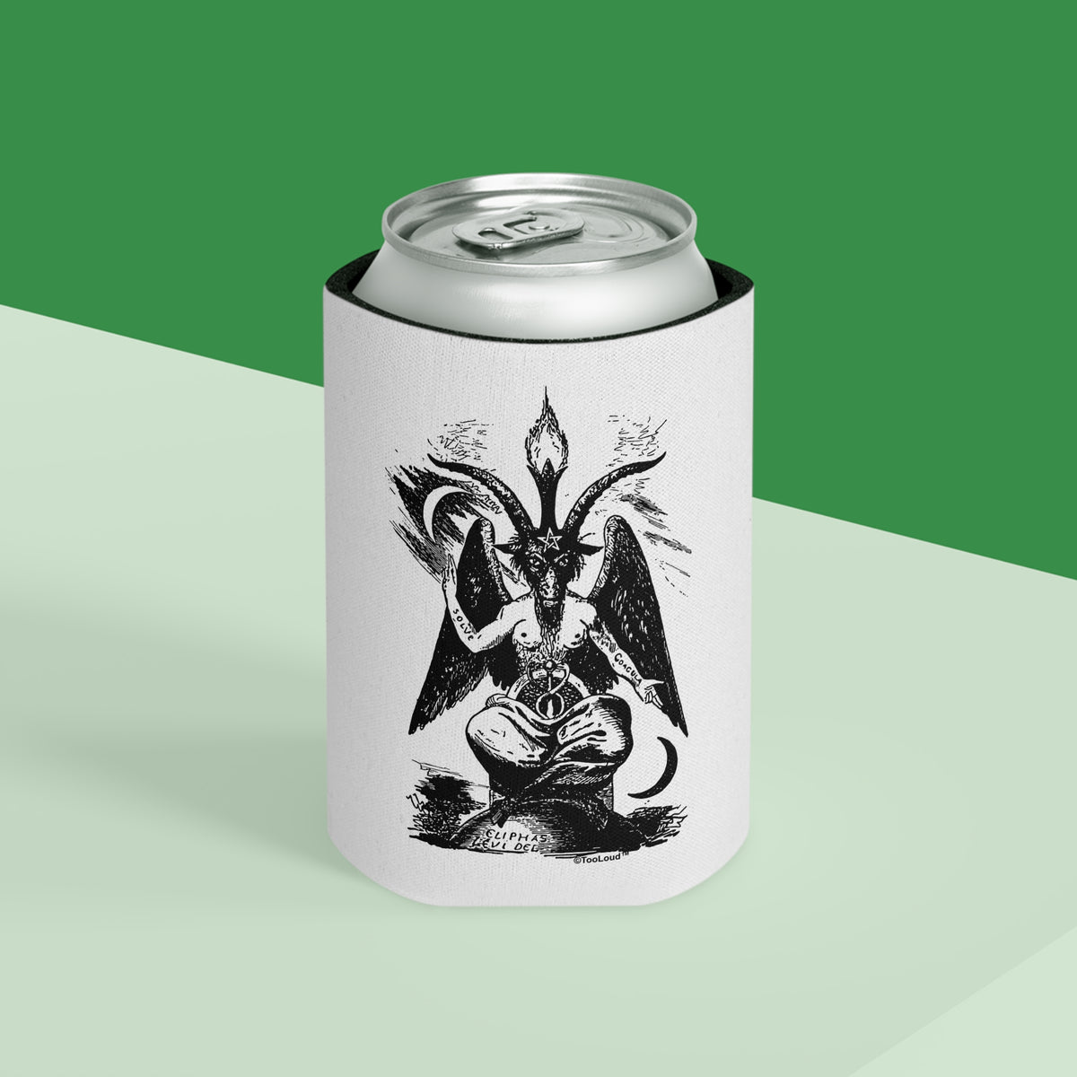 Baphomet Illustration Can/Bottle Insulator Cooler – 2 Sizes by TOOLOUD