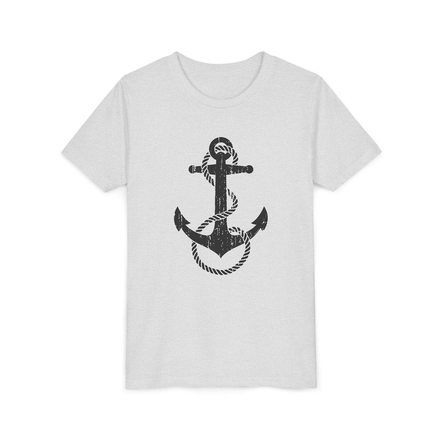 Distressed Nautical Sailor Rope Anchor Children's Youth T-Shirt by TOOLOUD