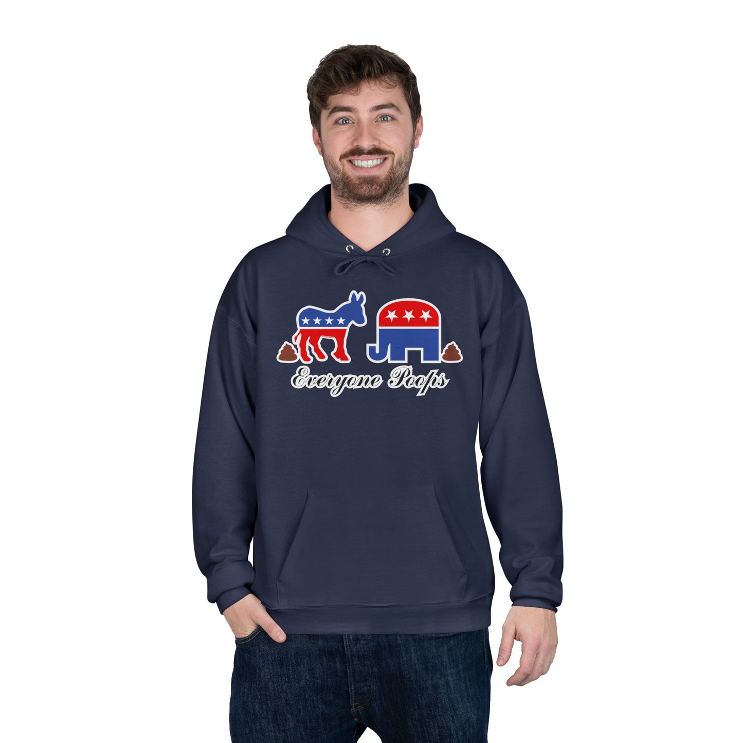 Everyone Poops Donkey Elephant Dark Hoodie Sweatshirt by TOOLOUD™