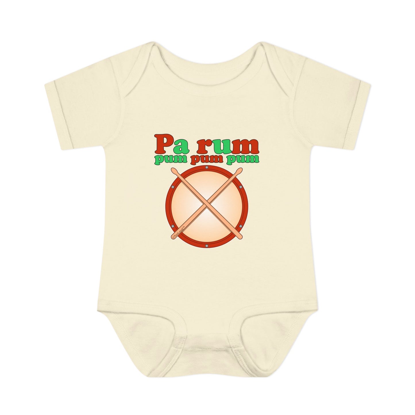 Pa Rum Pum Pum Pum Baby Romper Bodysuit by TOOLOUD