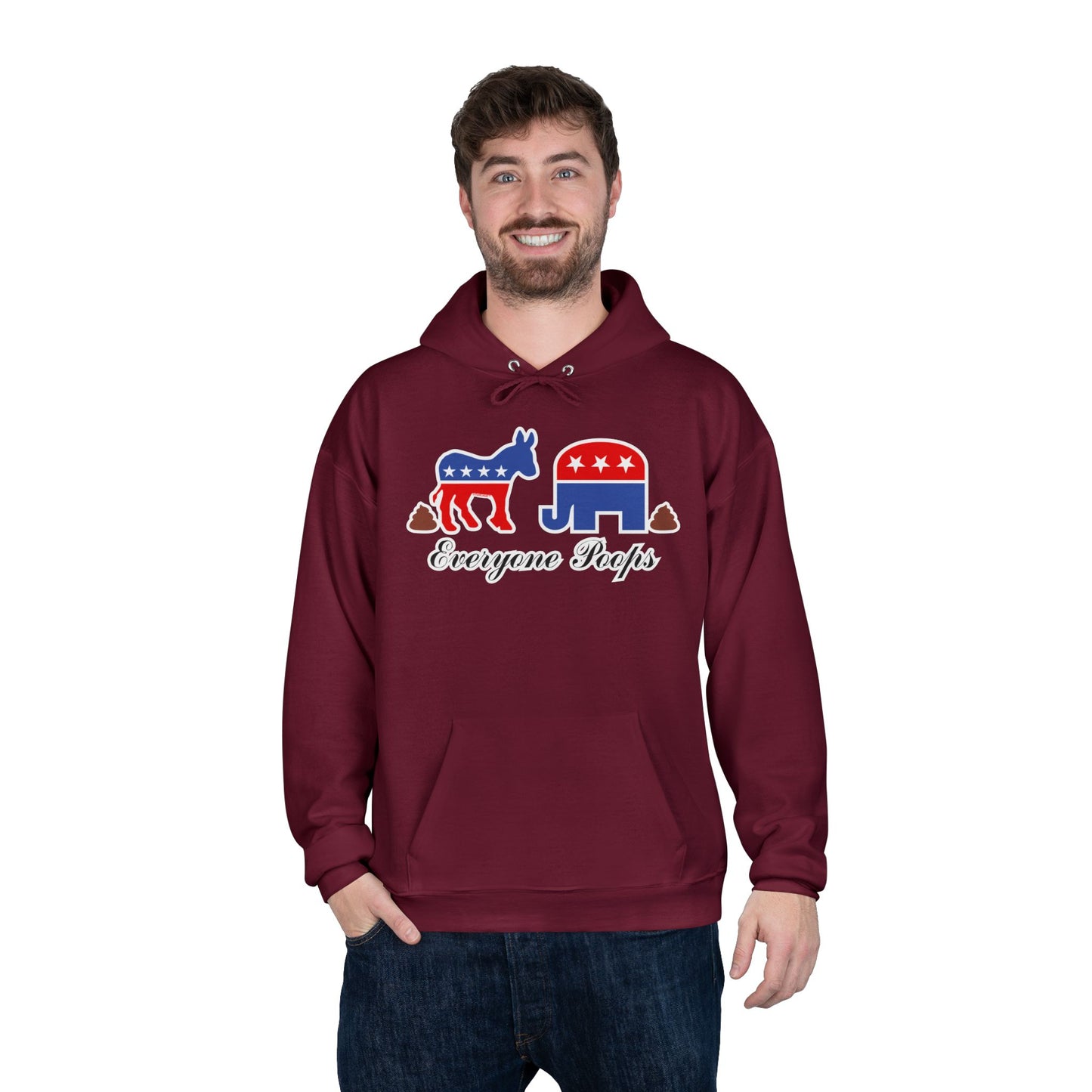 Everyone Poops Donkey Elephant Dark Hoodie Sweatshirt by TOOLOUD™
