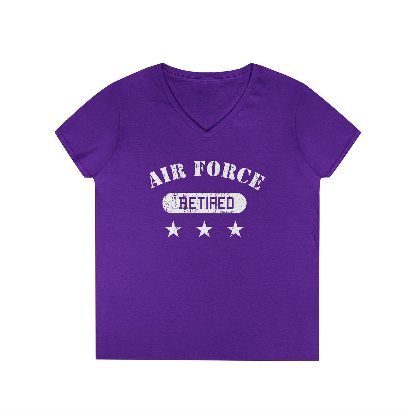 Retired Air Force Women's V-Neck Dark T-Shirt by TOOLOUD