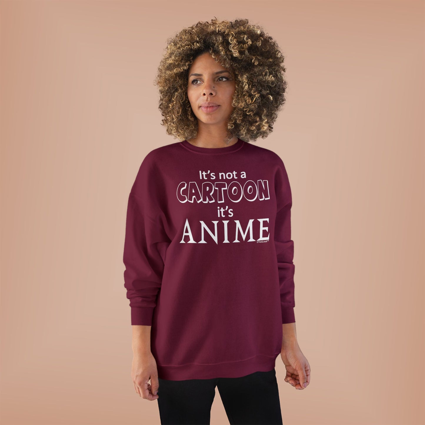 Not A Cartoon Text Adult Dark Sweatshirt by TOOLOUD
