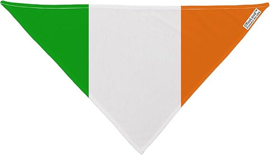 TOOLOUD Irish Flag - Flag of Ireland Printed White Dog Bandana All Over Print