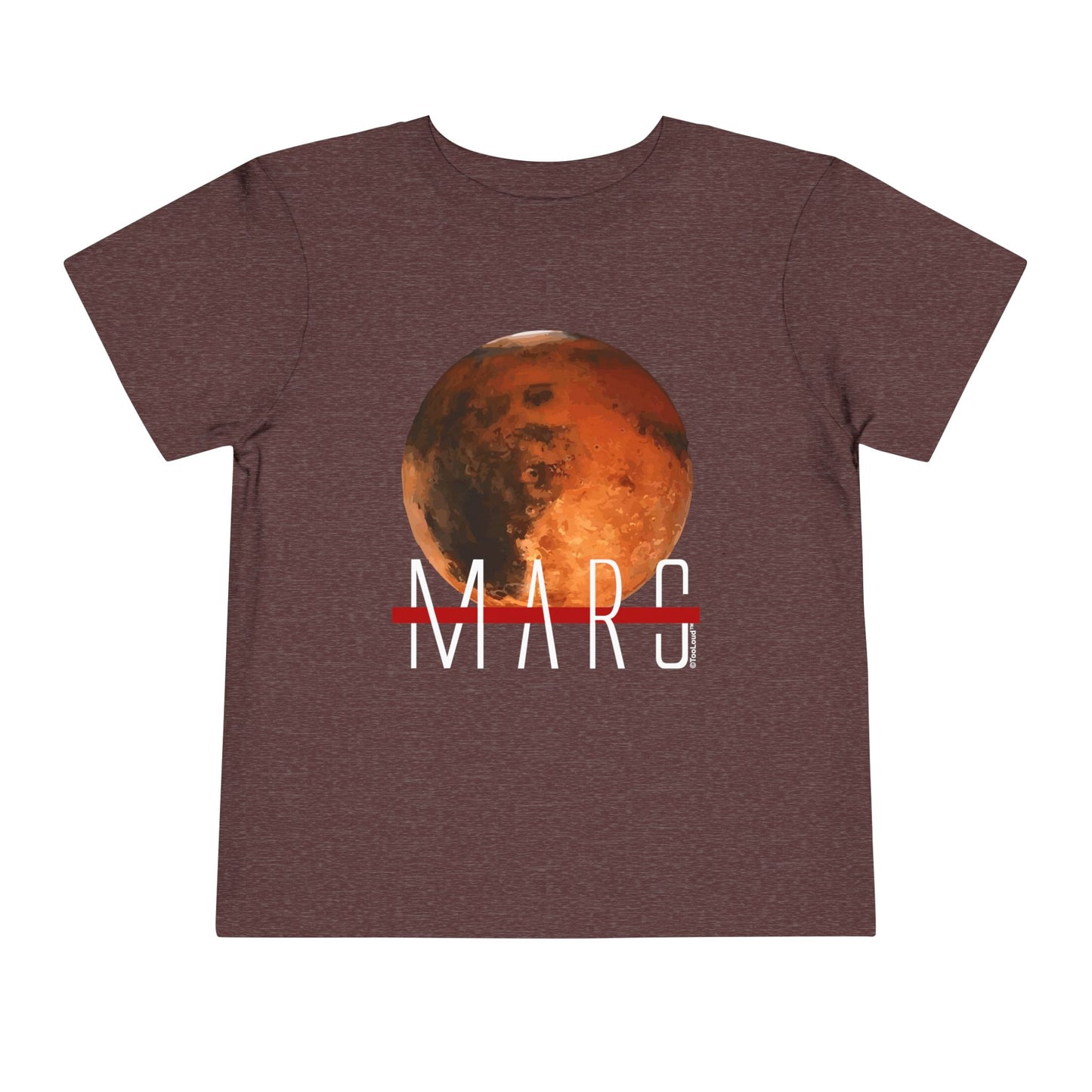 Planet Mars Text Toddler T-Shirt Dark by TOOLOUD