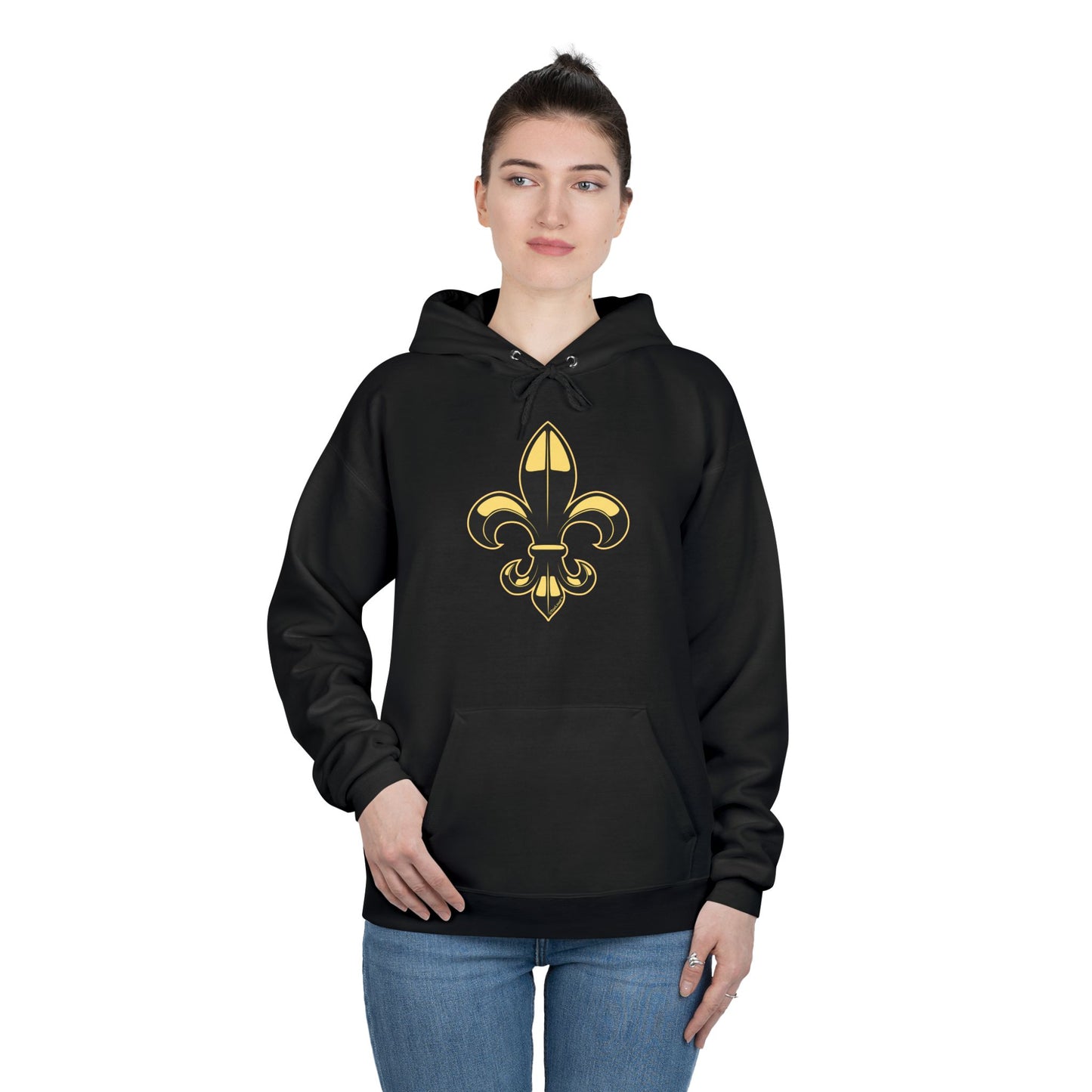 Golden Fleur de Lis Dark Hoodie Sweatshirt by TOOLOUD
